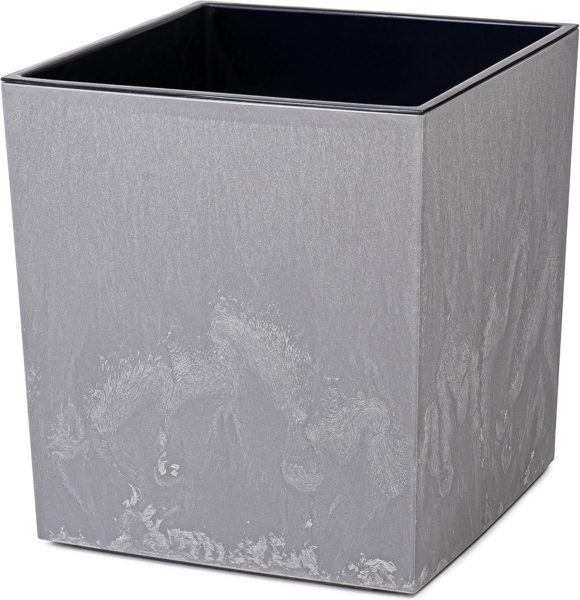 KONZEPT Pflanzkübel Blumenkübel mit Einsatz, XL 40x40x40 cm – UV-beständig & wetterfest, recyceltem Kunststoff, Beton-Optik für Garten, Balkon & Terrasse
