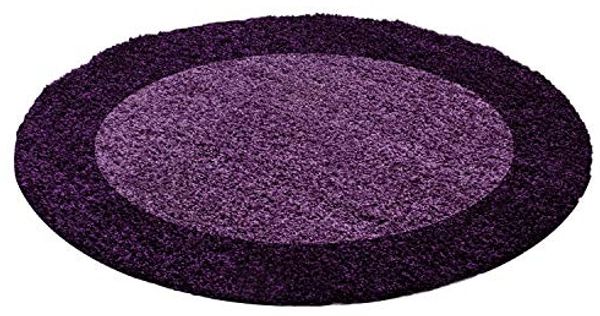 Runder Shaggy Teppich LIFE LILA 160 X 160cm