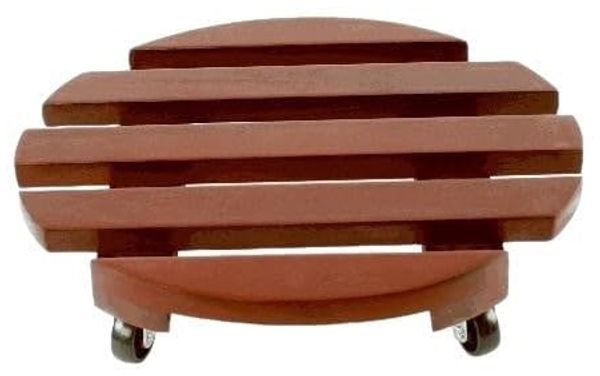 TrendLine Pflanzenroller Ø 35 cm Akazie Blumenroller Untersetzer Pflanzen