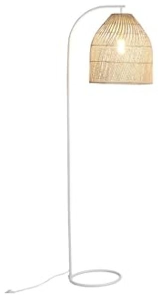 Vente-unique - PARNAIBA Floor lamp MetallRattan BeigeWeiß - B 40 cm x H 177 cm x L 55 cm Bild 2