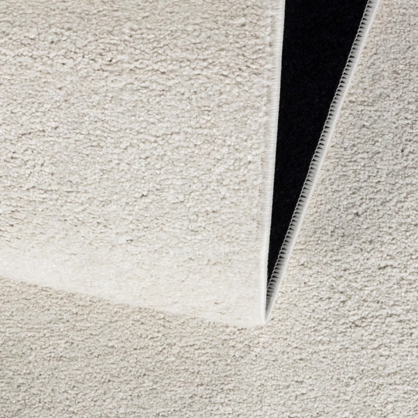 Jimri Moderner Teppich Wohnzimmer – Weich, Strapazierfähig & Pflegeleicht – Cream-weiß, Rund & Rechteckig – Hochwertige Verarbeitung – OEKO-TEX Zertifiziert – Cream-weiß, Läufer 80x250 cm Bild 3