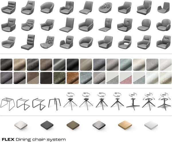 Freischwinger Yago-Flex mit Armlehnen Chenille Olive Freischwinger flach Graphit Taschenfederkern Bild 7