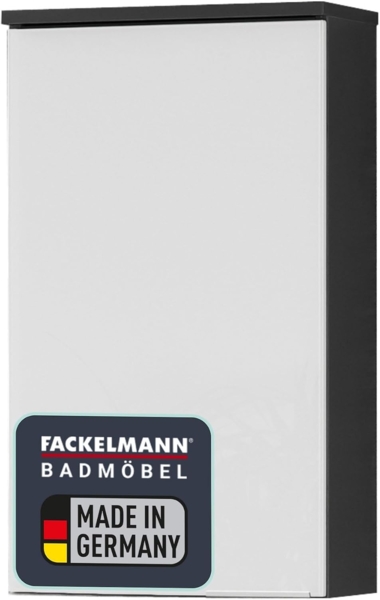Fackelmann KARA Hängeschrank 41 cm, Weiß/Anthrazit, links
