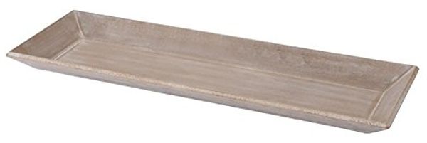 Deko-Tablett aus Holz, 60x20 cm, grau
