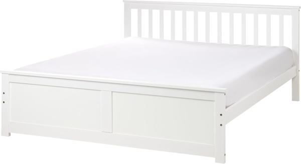 Bett mit Lattenrost OLENDON 160x200 cm Holz Weiß