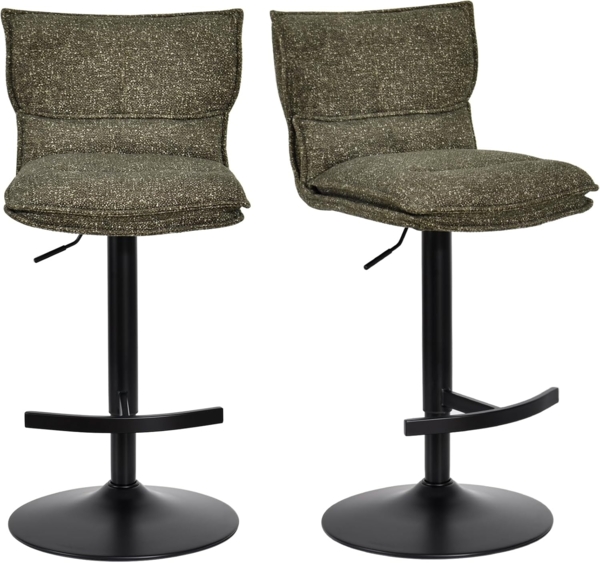 Duhome Barhocker (5501A1), 2er Set, Barstuhl Drehbar aus Bouclé
