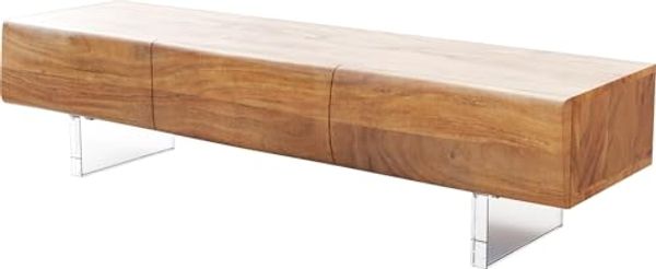Lowboard New Live-Edge 145 cm Akazie Natur 3 Türen Acrylfuß