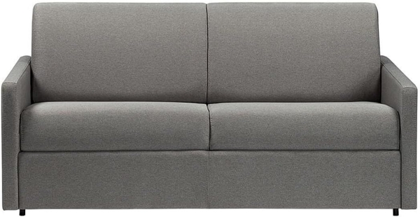 Vente-unique - Schlafsofa 3-Sitzer - Liegefläche: 140 cm - Matratzenhöhe: 18 cm - Stoff - Hellgrau - CALIFE