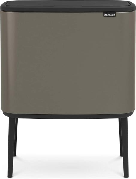  Brabantia 'Bo Touch Bin' Mülleimer, Stahl, 33 (3x 11) Liter, Platinum