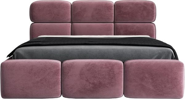 Polsterbett MAROKO 120x200 mit Matratze, Bettkasten und Lattenrost. Farbe: Flamingo 14 Bild 4