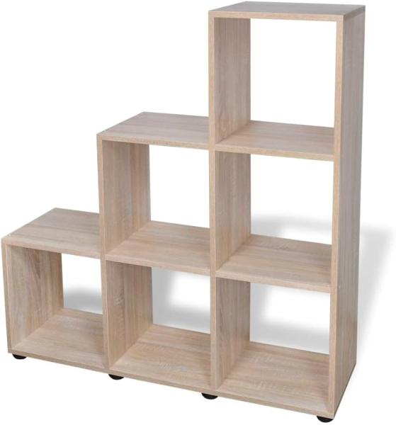 vidaXL Treppenregal Bücherregal 107 cm Eichefarben 242553