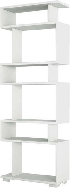 Dmora Regal Panopea 60 x 19,5 x 165 cm Weiß 5 Einlegeböden, Bibliothek Bild 5