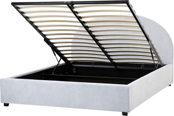 Bett mit Stauraum Stoff VAUCLUSE 160 x 200 cm Hellblau