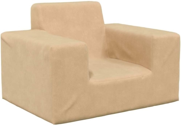 Kindersofa Creme Weich Plüsch 4104775