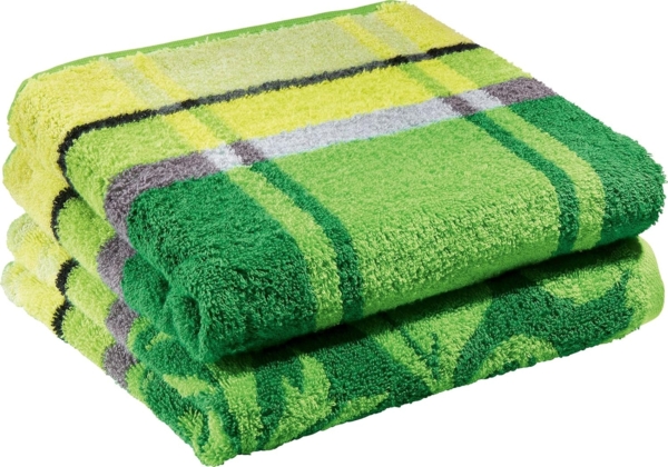 Erwin Müller Duschtuch Duschtuch "Ludwigsburg" 2er-Pack, Frottier (2-St), Walk-Frottier Karo