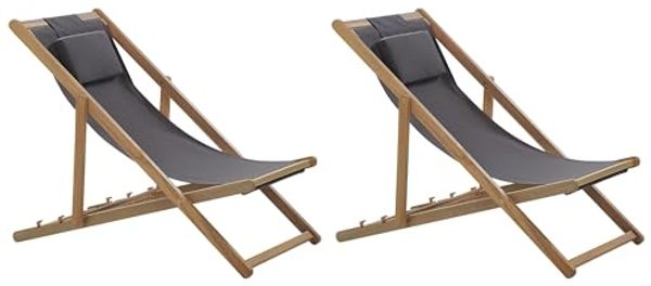 Gartenliege Holz Heller Holzfarbton AVELLINO