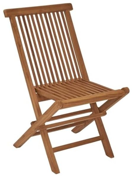 Outdoor Klappstuhl RIVA, Braun, Teakholz massiv, Klappbar, (1 St), B 43 x H 89 x T 47 cm