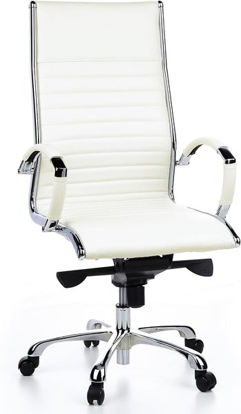 hjh OFFICE Profi Chefsessel PARMA 20 Leder Cremeweiß