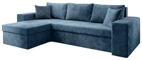 Luxusbetten24 Schlafsofa Designer Sofa Denver, mit Stauraum und Schlaffunktion
