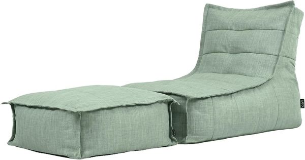 icon Sitzsack Sitzsackgarnitur mit Liege und Fußhocker „Dolce“ (Spar-Set, 1 x Sitzsack, 1 x Fußhocker), 75x75x96cm, Made in Germany, UV-beständig, wetterfest