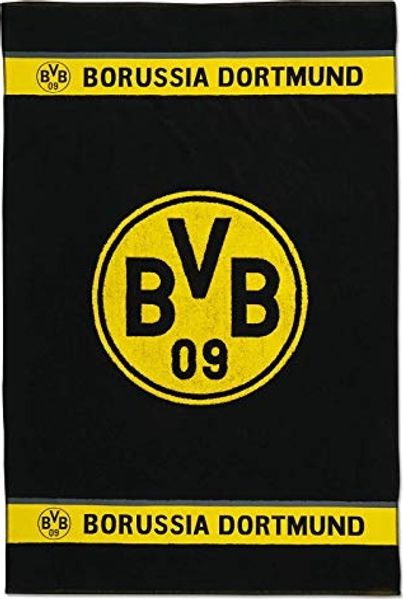 BVB Badetuch BVB-Badetuch Emblem 100x150 cm, Baumwolle (Packung, 1-St), mit Schlaufe