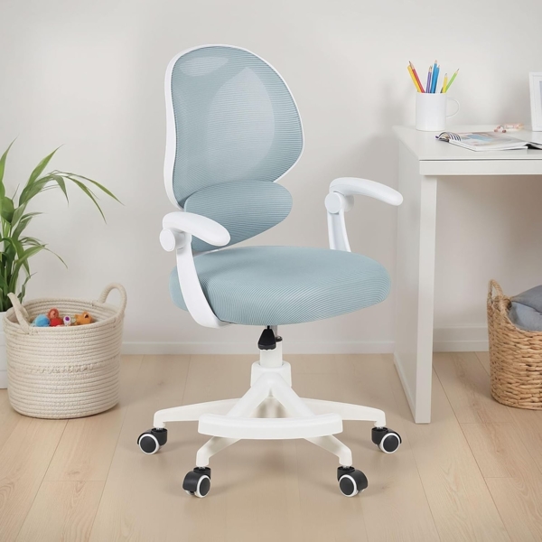 IDIMEX Drehstuhl ISLA, Schreibtischstuhl mit Fußstütze ergonomisch höhenverstellbar Grün Bild 2