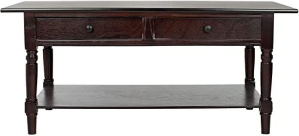 SAFAVIEH Glam Wooden Accent Table, in White, 40 X 60 X 59.94