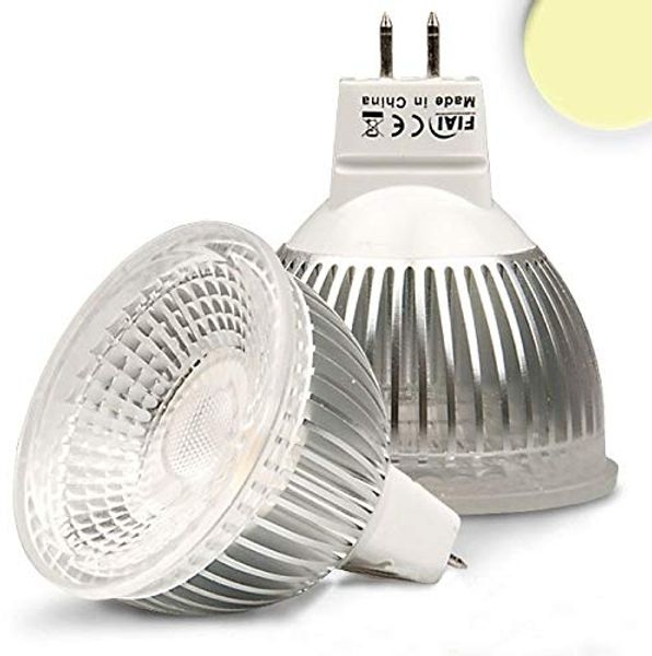ISOLED MR16 LED Strahler 6W GLAS-COB, 70°, warmweiß, dimmbar