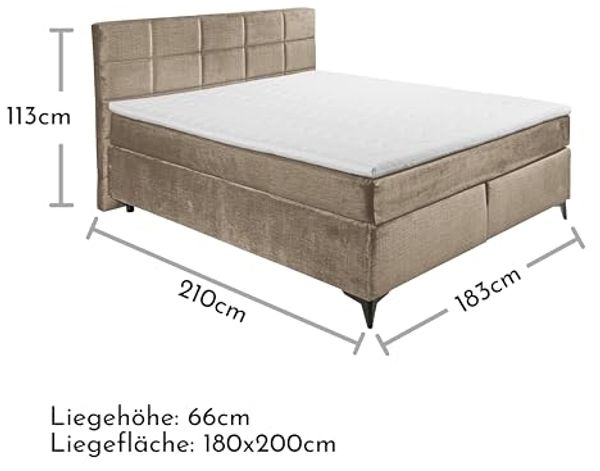 Navarra Boxspringbett von ED Exciting Design: Dein Tor zu himmlischem Schlaf Bild 3