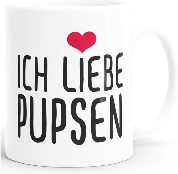 MoonWorks Tasse ''Spruch-Tasse Ich liebe Pupsen Kaffeetasse Teetasse MoonWorks''