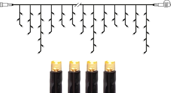 System Decor "LED-Eiszapfen-Lichterkette" warmweiß, IP44