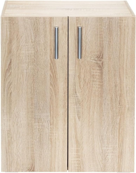 Casaria Bücherregal Vela, mit Türen Eiche Holz 2 Fächer 77 x 60 x 30 cm Kinder Standregal Büroregal Bild 8