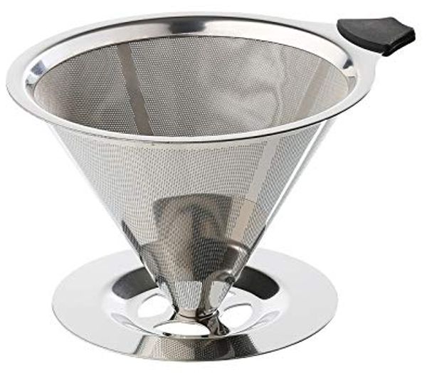 Cilio Edelstahl Dauerfilter für Kaffee mit Standfuß