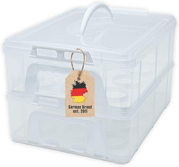 Intirilife Kuchentransportbox, Kunststoff, (1-tlg, 1x Transportbox), Transportbox für Kuchen Cupcakes Transportbehälter für Muffins