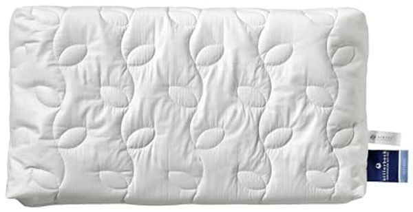 billerbeck Nackenstützkissen Belair, Kissen 40x80 cm, geeignet für Hausstauballergiker, Füllung: VITA TALALAY® - Latex, Bezug: Kuschelweicher Batist (100% Baumwolle), versteppt mit AIRTEC® (100% Polyester), Bauchschläfer, Rückenschläfer, Seitenschläfer