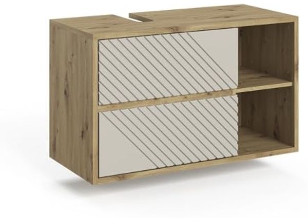 Waschbeckenunterschrank Viola Artisan-Eiche/Cashmere 100x60 cm mit 2 Schubladen Vicco