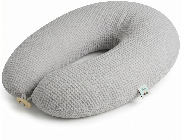SEI Design Stillkissen StillkissenXXL Seitenschläferkissen 190x30 – Ergonomisch Baumwollbezug, Schwangerschaftskissen mit Bezug, Schwangerschaftskissen mit Bezug, elastischer Waffeljersey Bezug