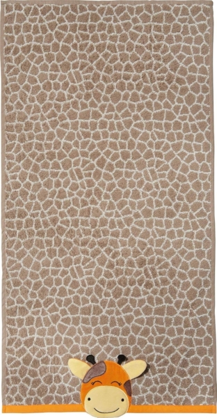 Erwin Müller Badetuch Kinder-Badetuch "Giraffe", (1-St), Walk-Frottier gemustert