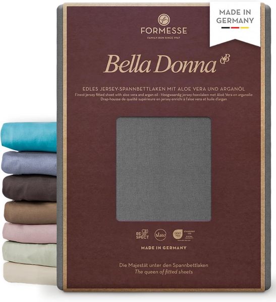 Formesse Bella Donna Boxspring Spannbettlaken Alto|200x220 - 200x240 cm| hellanthrazit