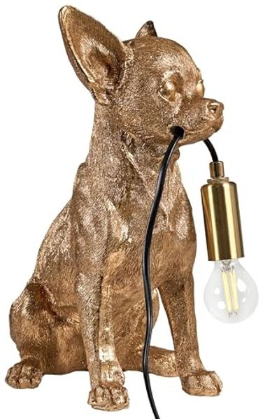 Tischlampe Hund ROCCO Gold