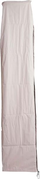 Schutzhülle HWC für Ampelschirm bis 3,5 m, Abdeckhülle Cover mit Reißverschluss ~ creme-grau