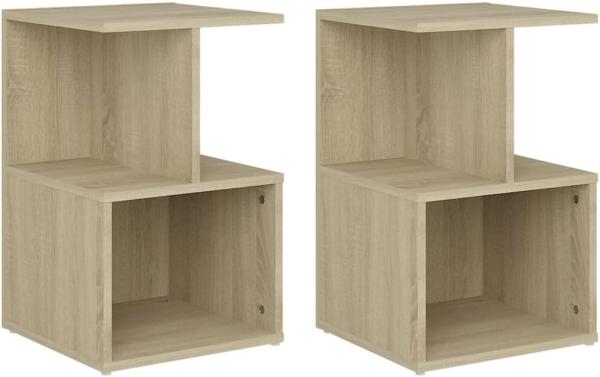 vidaXL Nachttische 2 Stk. Sonoma-Eiche 35x35x55 cm Holzwerkstoff 806353