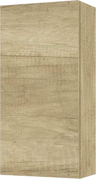 Baikal Mehrzweckschrank, ideal für Badezimmer oder kleine Räume, einfache Installation, Melamin, 16 mm, montiert, 1 Tür Natur