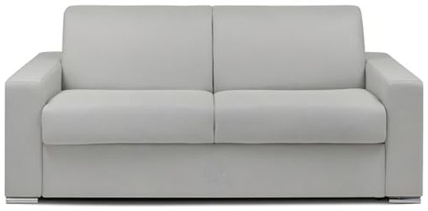 Vente-unique - CALITO Sofa Stoff Grau - B 223 cm94 cm x H 85 cm x L 194 cm
