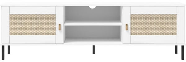 Woodroom TV-Board Modernes Lowboard Valencia, Fernsehschrank aus Kiefer,schwarz,158x47x40cm