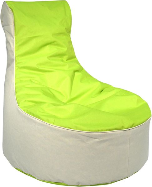 Kinzler S-10121/120 outdoorfähiger Sitzsack /Sessel, ca. 80 x 80 x 90 cm, 2-farbig, grün