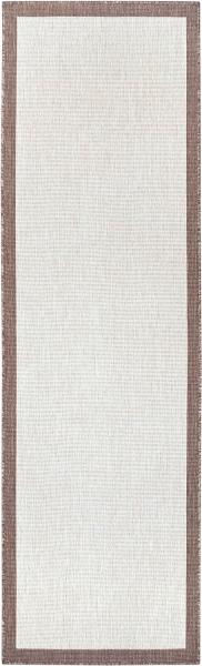 In- & Outdoor Wendeteppich Panama Creme Beige - 80x250x0,5cm