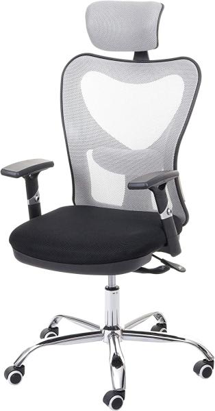 Bürostuhl HWC-F13, Schreibtischstuhl Drehstuhl, Sliding-Funktion 150kg belastbar Stoff/Textil ~ schwarz/grau