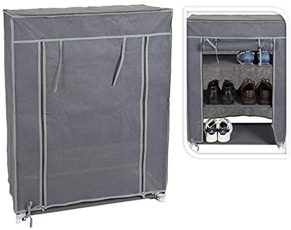 Koopman Campingschrank Grau (1-St) Schuhregal, Polyesterbezug, Reißverschluss, 3 Ebenen