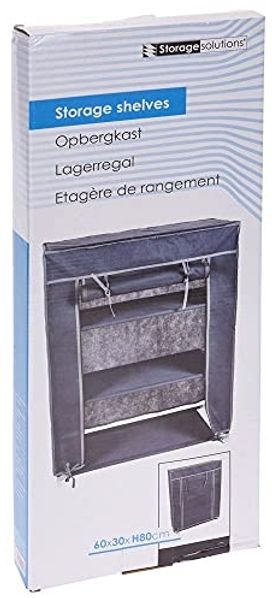 Koopman Campingschrank Grau (1-St) Schuhregal, Polyesterbezug, Reißverschluss, 3 Ebenen Bild 3